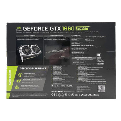 AMD Chipset MSI 1660 Süper GPU Kartı 6GB Grafik Video Kartları 192 Bit